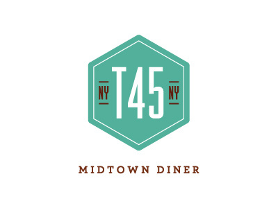 T45 Midtown Diner condensed hexagon san serif