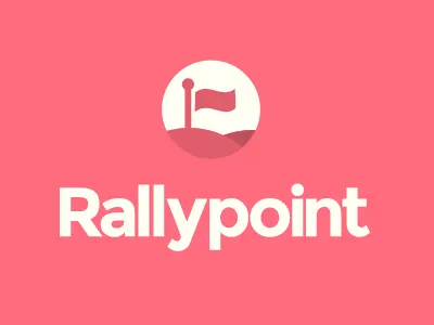 Rallypoint Logo branding flag flat logo simple