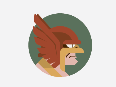 Carter Hall dc comics flat hawkman headgear icon illustration minimalist muted profile