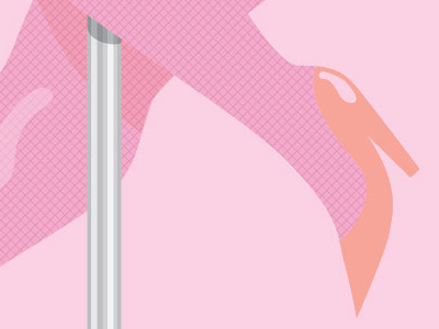 Juicy 02 fishnet illustration illustrator legs stiletto stripper pole vector