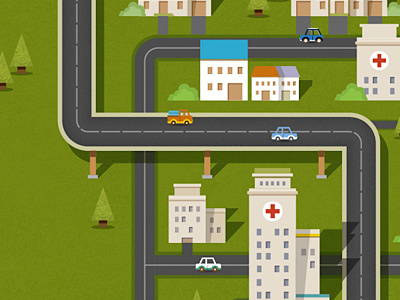 A tip of the Healthcare City city illustration