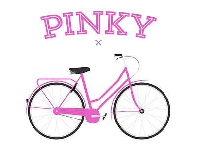 The one & only PINKY bike flat minimal minimalist pink pinky ride