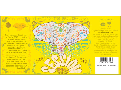 Tarantino brewery Session label ale beer cheers cirobicudo craf india ipa lettering paleale session sessionale tarantinobrewery