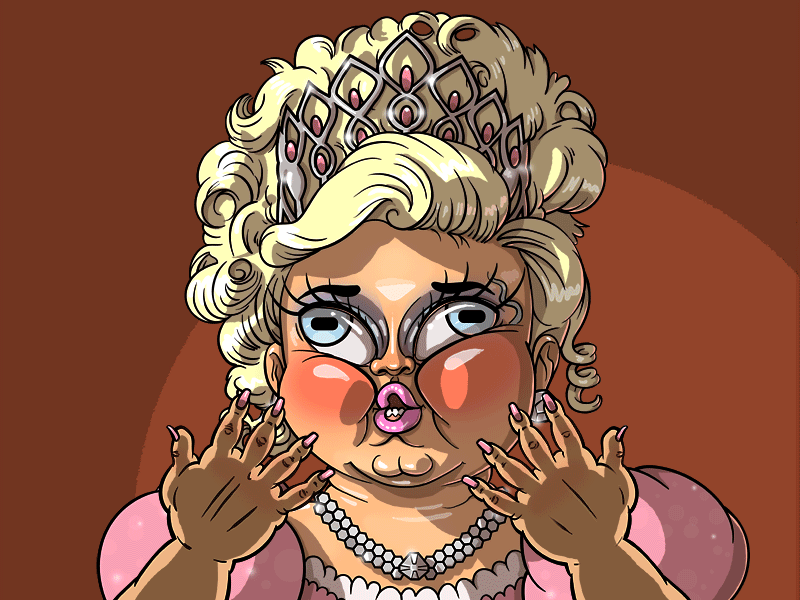 Young & Beautiful animation boo creepy cute gif girl honey illustration pageant sparkle tiaras toddler