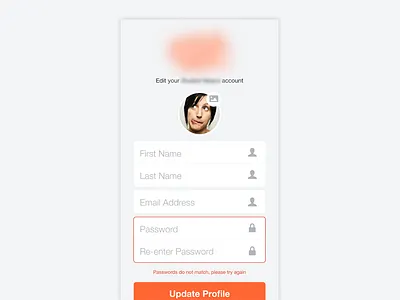 Offers App - Edit Account app ios