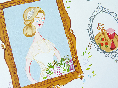 Lorraine cheesecake cup cake frames illustration ireland london paint portrait