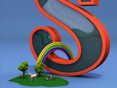 Typo poster 300dpi c4d. typo poster stay unicorn
