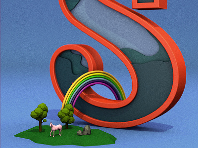 Typo poster 300dpi c4d. typo poster stay unicorn