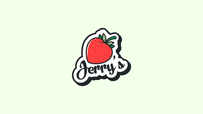 Jerry's Logo brand branding logo strawberry