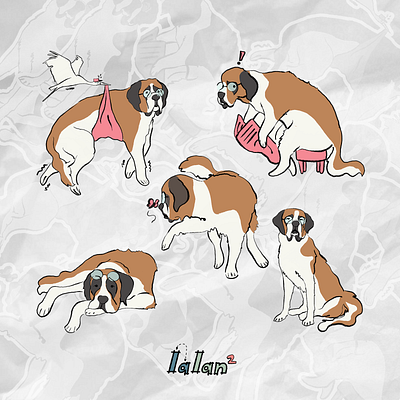 doggo series - st bernard <3 branding graphic design logo