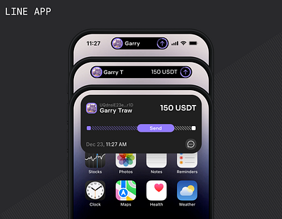Crypto wallet dynamic island concept app crypto design dynamic island figma design finance app product design ui ux wallet