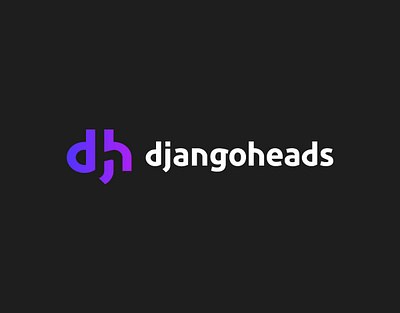 DjangoHeads. Logo & brand identity. 2023 brand identity branding corporate identity design django djangoheads graphic design it logo nikita shelamov programming python