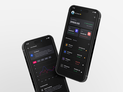 Wallet/ Banking app app design clean cleanui cryptowallet darkmodeui financedashboard fintechdesign fintechui investmentapp minimal minimaldesign modern modernui paymentapp tradingplatform ui user user interface ux uxdesign