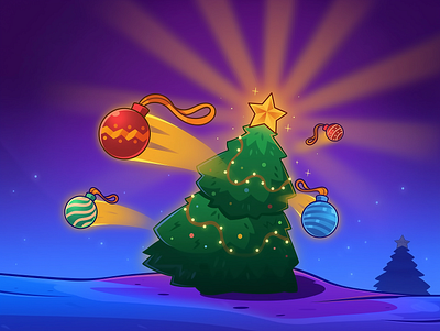 Christmas Bet: Promo Art 2 (Christmas Event) 2025 art christmas christmas tree illustration new year night toys tree winter