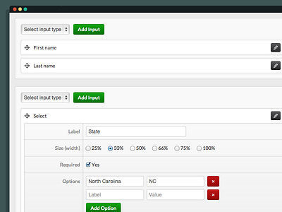 Custom Form Builder admin custom form form builder green red