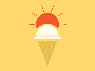Sunset Scoop ice cream scoops illustration
