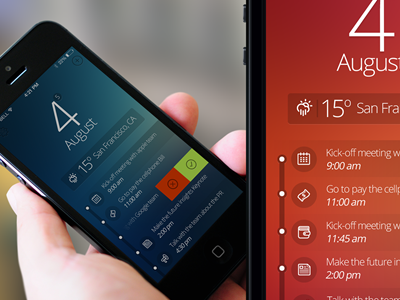 Task App app blue colors design ios ios7 iphone mobile red task ui ux