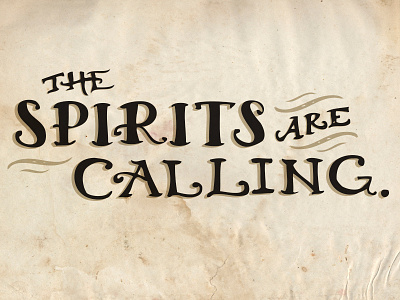 Spirits black hand drawn type liquor spirits typography