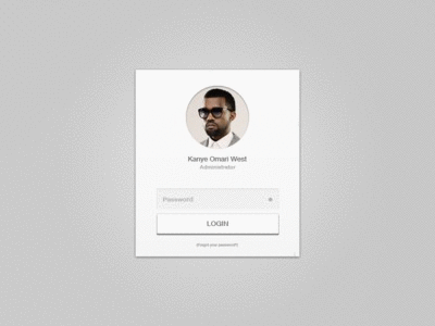 Login Widget (Animated) [Free PSD] animated box dialog form free kanye login minimal psd user west