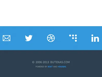 Sneak peek to footer footer icons