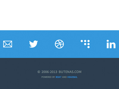 Sneak peek to footer footer icons