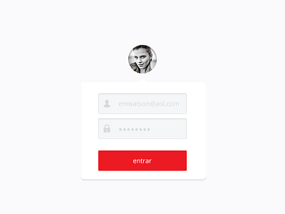 Minimal Login Form avatar emma login
