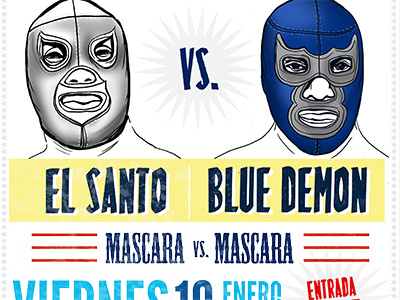 Luchadores fighters illustration luchas textur