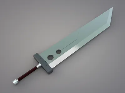 Cloud's Buster: WIP c4d cinema 4d cloud strife clouds buster diligence final fantasy render stuart wade sword sword series work in progress