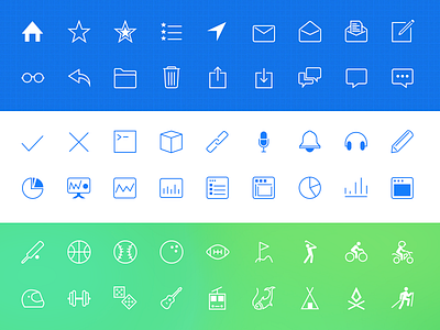 iOS 7 line icons bar bundle icon illustrator ios7 iphone pdf pixel psd svg tab vector