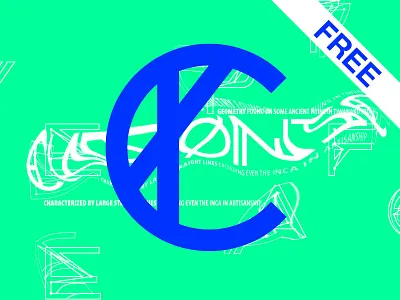 CHRONIC Typeface (FREE) chronic display experimental font free geometry noem9 type typeface