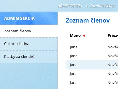 WIP: Medical society users list list menu user