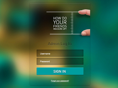 Refer a Friend App - Backend Login admin app backend form glass hca healthcare login mobile password sign in username