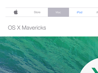 Apple nav bar apple ios7 mavericks ui web