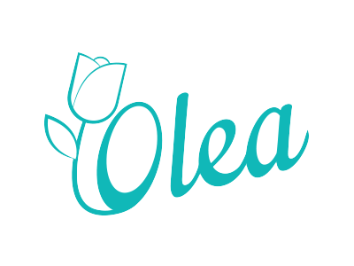 Olea Logo cursive flower outline