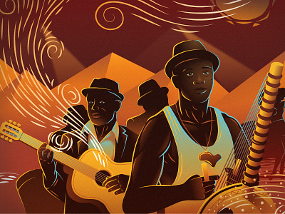 African Musicians africa african illustration music vector