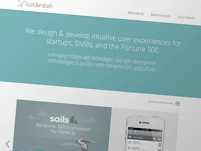 New Website austin balderdash balderdashy blue heather heather white home page navigation portfolio single page application texas website