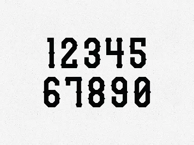 Typeface Pt. 2: Numbers custom font numbers type typeface typography wip
