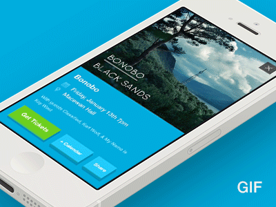 Setlist Show Detail album art animation gif ios iphone music setlist tile transition