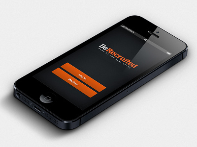 BeRecruited Login Screen app ios login mobile register