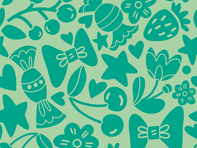 Seamless Pattern flat flower marushabelle pattern seamless sweet vector