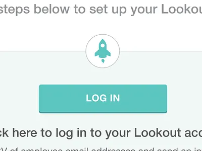 Launch button email flat rocket