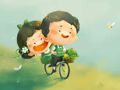 Couple cards comic books cute illustrations xnhan00