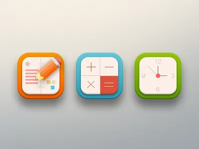 Back to School Icons back to school calculator clock icons notebook pencil