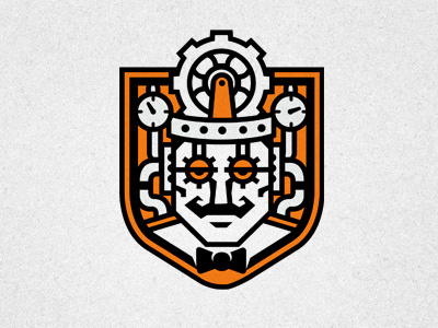 Gear Head Logo concept gear logo steam punk head