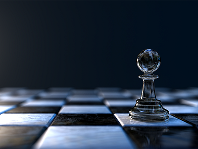 Pawn 3d checkers chess maya pawn render