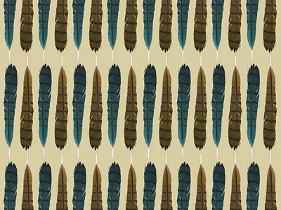 FEATHERS - Beginning feathers patterns repeat