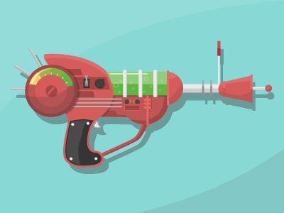 Raygun flat illustration raygun vector vector illustration