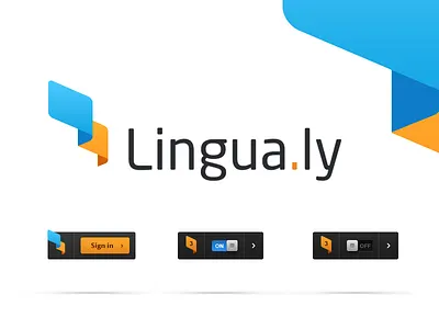 Lingualy Branding and Sign In Mini Toolbar :) brand button icon login logo mini minimalist notification sharp sign in toggle toolbar