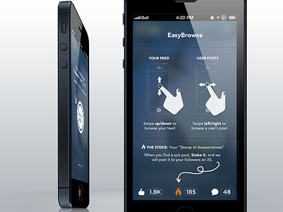 EasyBrowse flat design ios7 iphone tutorial typography ui design visual design