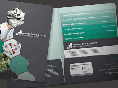 Corporate marketing materials and folder indesign